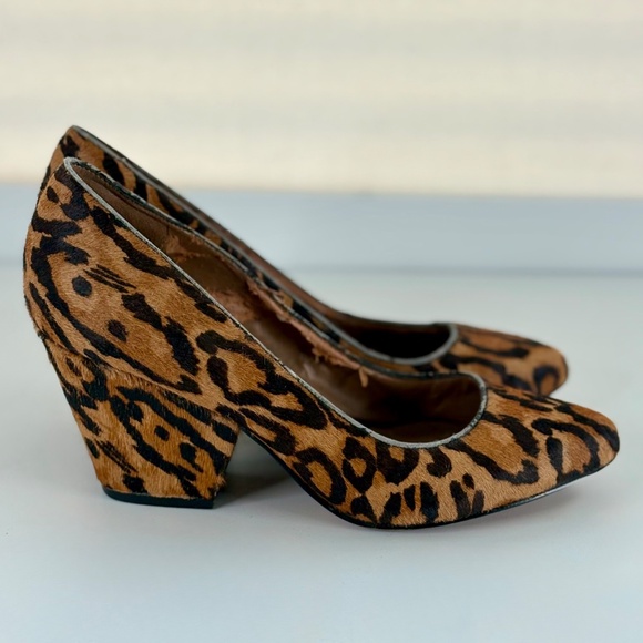 ALDO Cat Print Fur Chunky Heels - Picture 4 of 6